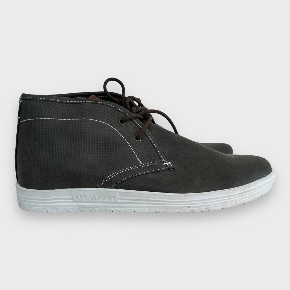 Ben Sherman Men's Size 8 Shoes Mid Top Preston Chukka Gray Lace Up‎ Shoes Boots